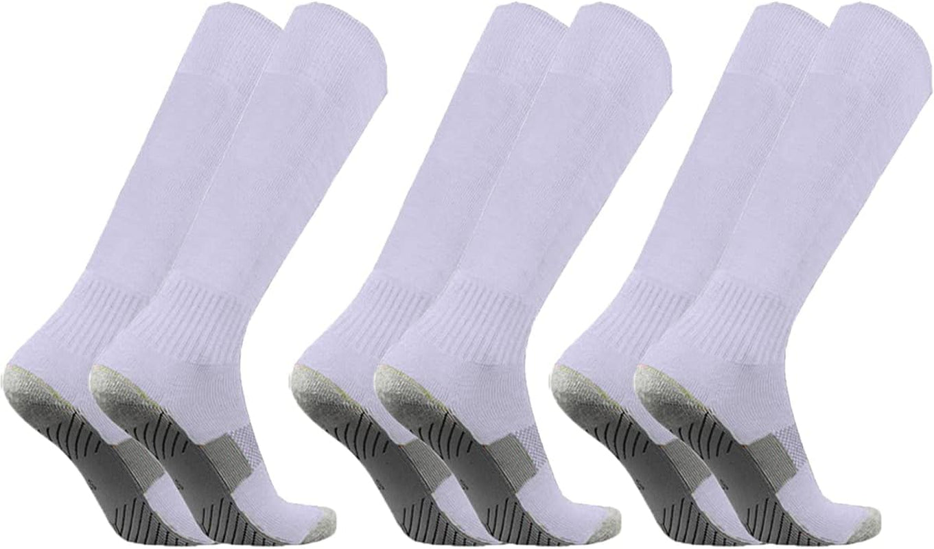 Soccer Socks 3/12 Pairs Team-Sport Knee High Breathable Football Socks for Men Youth Kids Boys