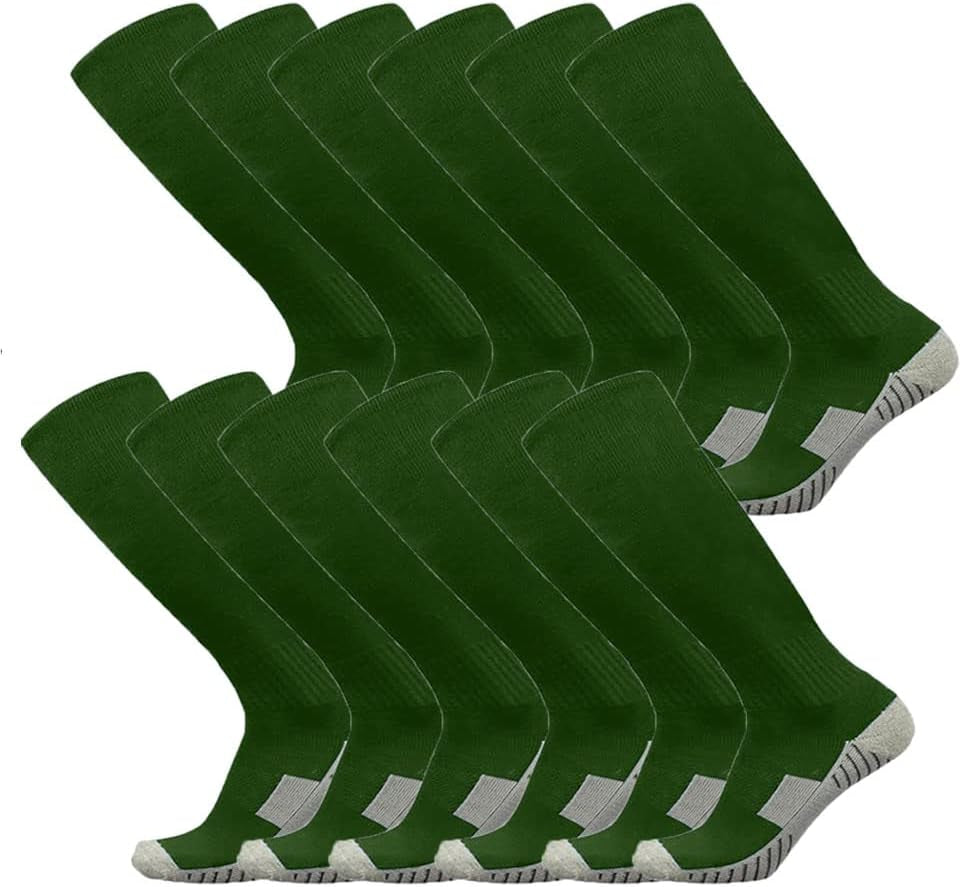 Soccer Socks 3/12 Pairs Team-Sport Knee High Breathable Football Socks for Men Youth Kids Boys