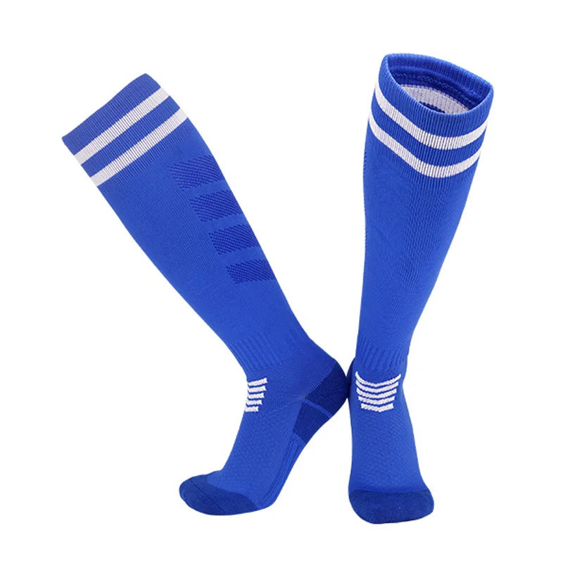 Adults Youths Kids Towel Bottom Soccer Socks Breathable Knee High Training Long Stocking Practical Competitive Mesh Sports Socks