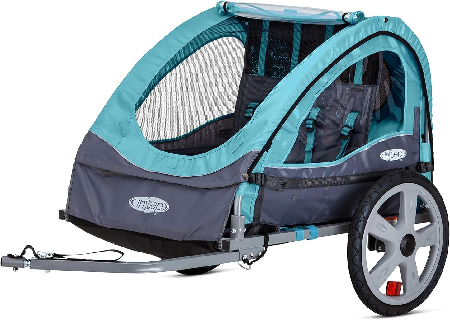 Take 2 or Sync Kids Bike Trailer, Single or Double Seat, Universal Coupler, Folding Frame, Quick-Release Wheels, Canopy with Bug Screen and Weather Shield, Bike Trailer for Kids
