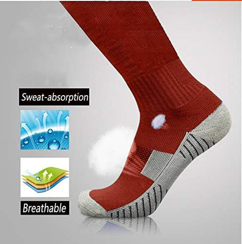 Soccer Socks 3/12 Pairs Team-Sport Knee High Breathable Football Socks for Men Youth Kids Boys