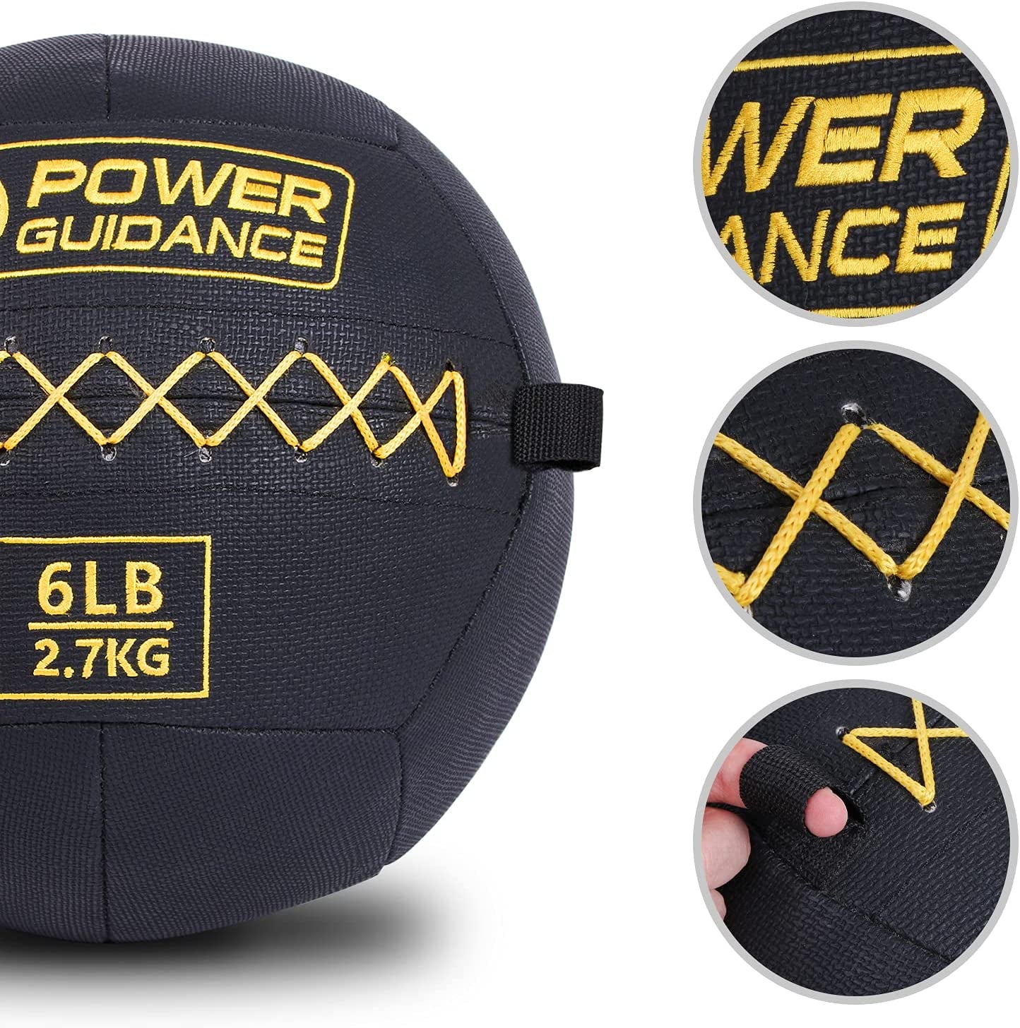 POWER GUIDANCE Textured Wall Ball, Slam Ball, Medicine Ball For Strength & Basics Exercises and Core Strength Training, Variety Weight Balls Perfect Matched Home Gym Exercises (25 Lb)