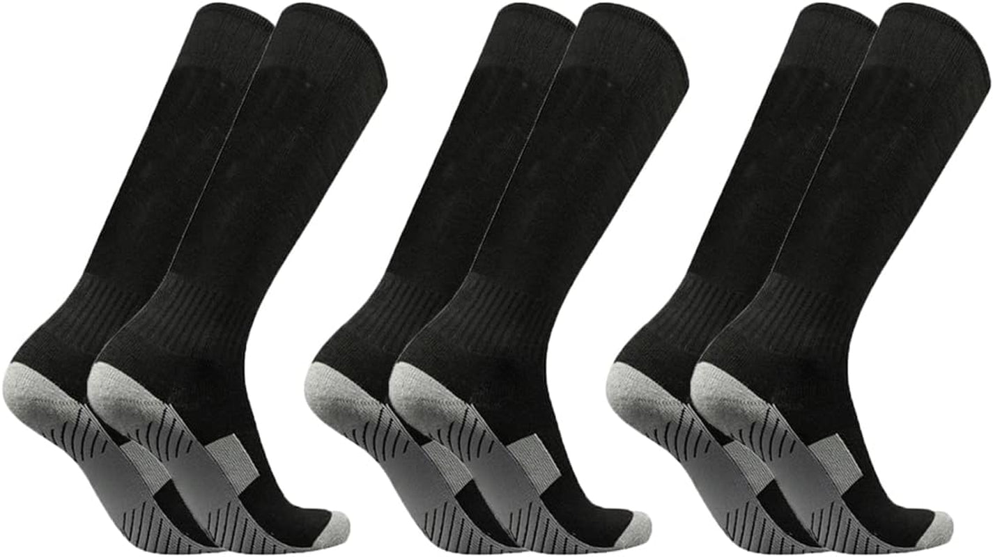 Soccer Socks 3/12 Pairs Team-Sport Knee High Breathable Football Socks for Men Youth Kids Boys