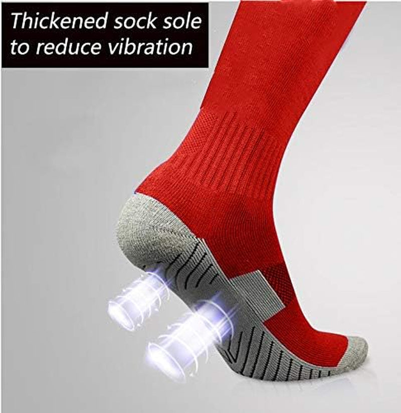 Soccer Socks 3/12 Pairs Team-Sport Knee High Breathable Football Socks for Men Youth Kids Boys