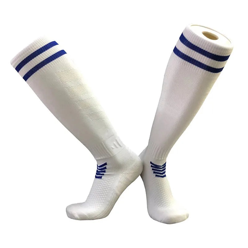 Adults Youths Kids Towel Bottom Soccer Socks Breathable Knee High Training Long Stocking Practical Competitive Mesh Sports Socks