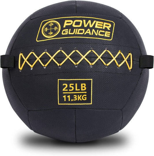 POWER GUIDANCE Textured Wall Ball, Slam Ball, Medicine Ball ​For Strength & Basics Exercises and Core Strength Training, Variety ​Weight Balls Perfect Matched Home Gym Exercises (25 Lb)