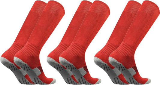 Soccer Socks 3/12 Pairs Team-Sport Knee High Breathable Football Socks for Men Youth Kids Boys
